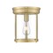 Z-Lite Thayer Flush Mount, 1-Light, 9.25 In.W x 11 In.H, Luxe Gold/Clear 742F9-LG - alternate 1